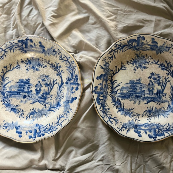 Vintage French Country Ceramic Stoneware 10 inch plates - Picture 2 of 4